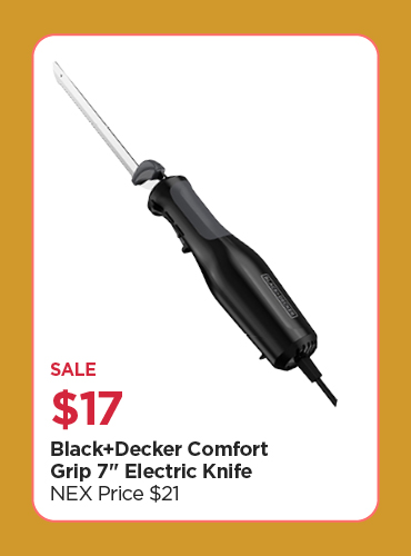 Sale $17 Black+Decker Comfort Grip Electric Knife
