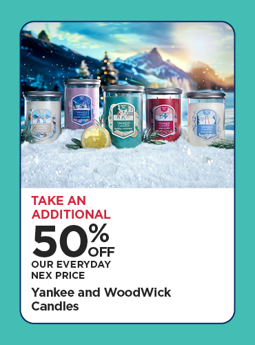 Take An Additional 50% Off Our Everyday NEX Price Yankee and WoodWick Candles
