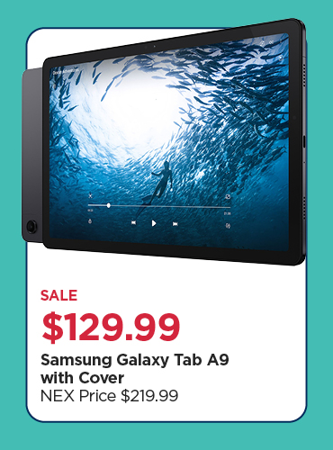 Sale $129.99 Samsung Galaxy Tab A9 with Cover