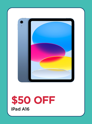 $50 Off iPad A16