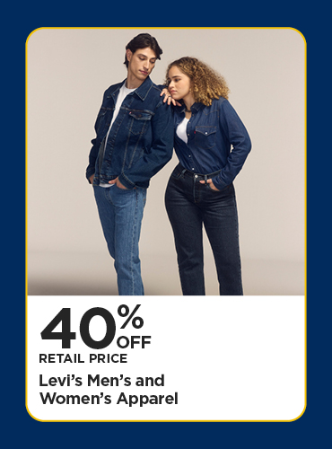 40% Off Retail Price Levi's Men's and Women's Apparel