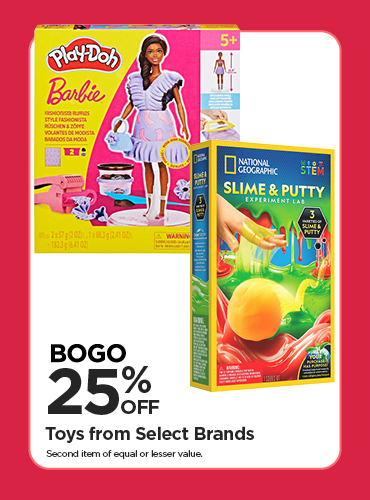 BOGO 25% Toys from Select Brands