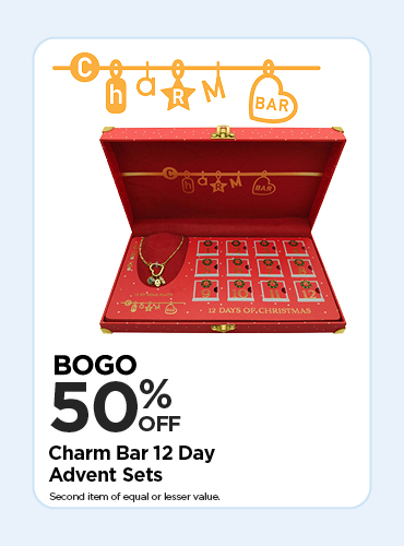 BOGO 50% OFF EDLP CHARM BAR 12 DAY ADVENT SETS