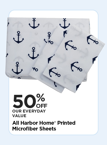 50% off Harbor Home Printed Microfiber Sheet Sets