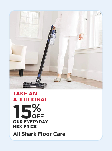 15% OFF ALL SHARK FLOORCARE