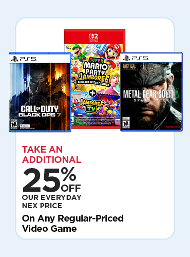25% OFF ANY ONE REGULAR PRICE VIDEO GAME