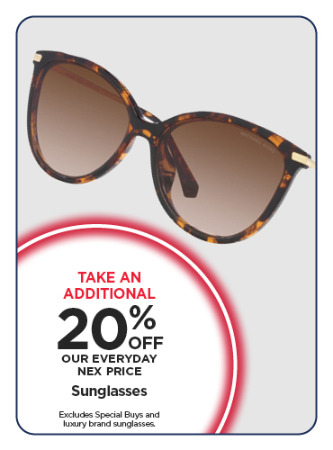 Take an Additional 20% Off Our Everyday NEX Price Sunglasses