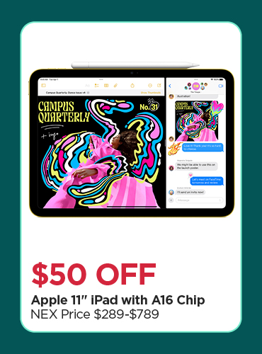 $50 OFF Apple 11 iPad with A16 Chip