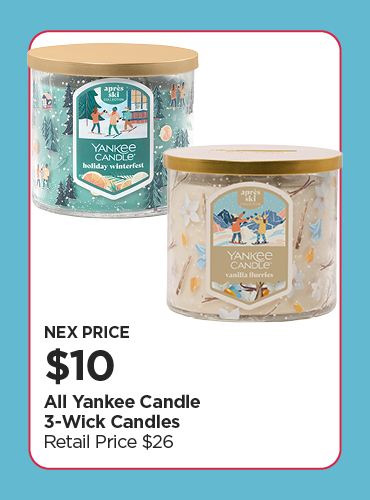 $10 All Yankee Candle 3-Wick Candles
