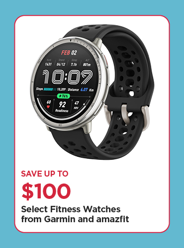Save Up To $100 Select Fitness Watches from Garmin and amazfit