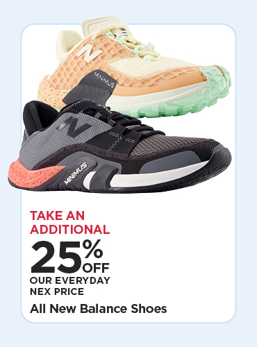 25% OFF ALL NEW BALANCE SHOES