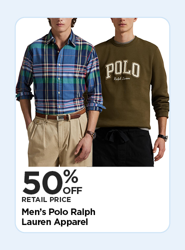 50% OFF RETAIL MEN'S POLO RALPH LAUREN APPAREL