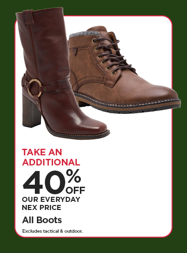 Take An Additional 30% Off Our Everyday NEX Price All Boots