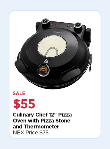 CULINARY CHEF PIZZA OVEN W/ PIZZA STONE AND THERMOMETER