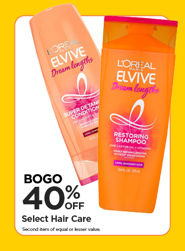 BOGO 40% Select Hair Care
