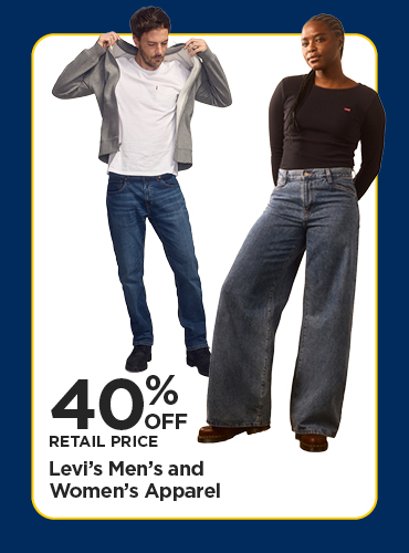 40% Off Retail Price Levi's Men's and Women's Apparel