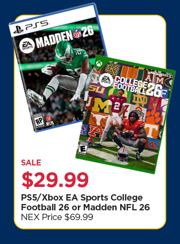 Sale $29.99 PS5/Xbox EA Sports College Football 26 or Madden NFL 26