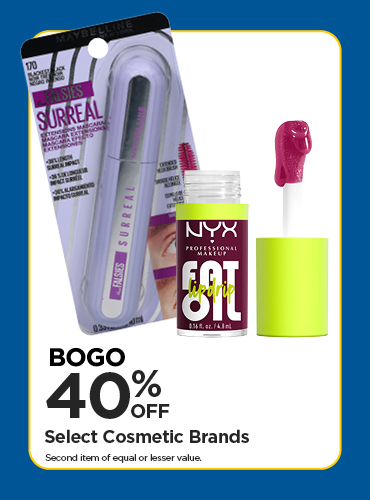 BOGO 40% Select Cosmetic Brands