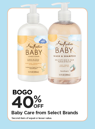 BOGO 40% Baby Care from Select Brands