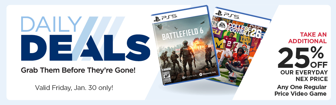 SAVE 25% ON ANY ONE REGULAR-PRICE VIDEO GAME