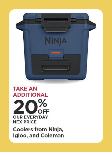 Take An Additional 20% Off Our Everyday NEX Price Coolers from Ninja, Igloo, and Coleman