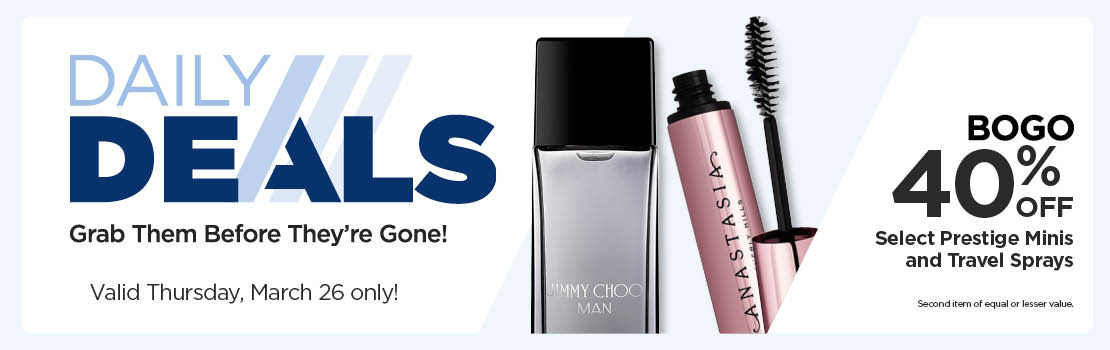 BOGO 40% OFF Select Prestige Minis & Travel Sprays