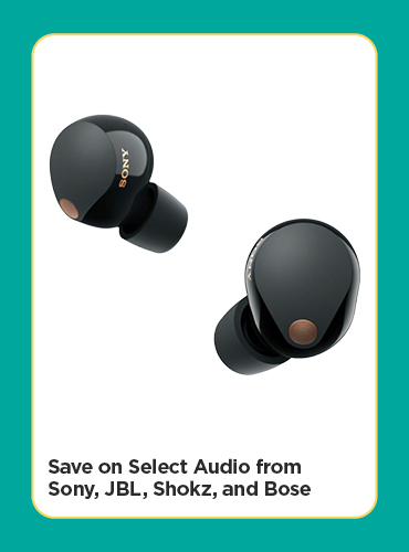 Save on Select Audio from Sony, JBL, Shokz, and Bose