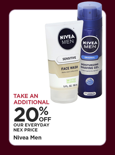 Take An Additional 20% Off Our Everyday NEX Price Nivea Men