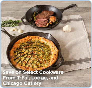 Save on Select Cookware From T-Fal, Lodge, and Chicago Cutlery