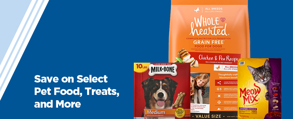 Save on Select Pet Food, Treats, and More