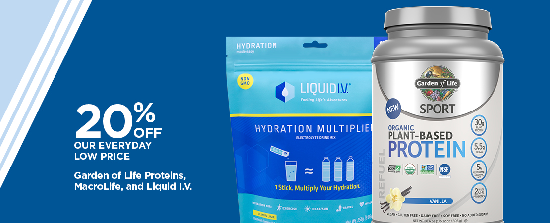 20% Off Garden of Life Proteins, MacroLife, and Liquid I.V.