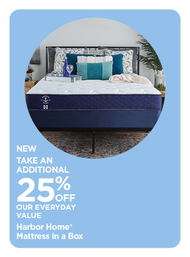 New! 25% Off Our Everyday Value Harbor Home® Mattress in a Box 