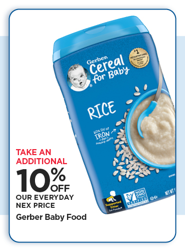 True Blue Deal 10% Off Our Everyday NEX Price Gerber Baby Food