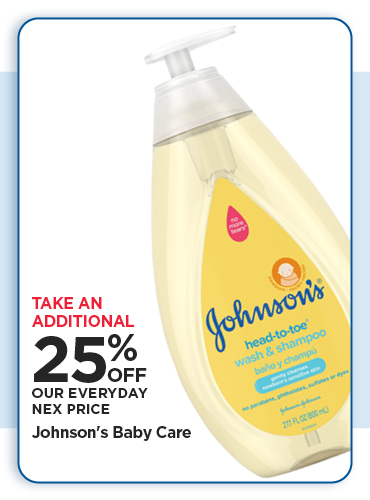 True Blue Deal 25% Off Our Everyday NEX Price Johnson's Baby Care