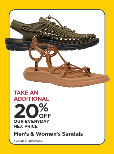 Take An Additional 20% Off Our Everyday NEX Price Men's & Women's Sandals