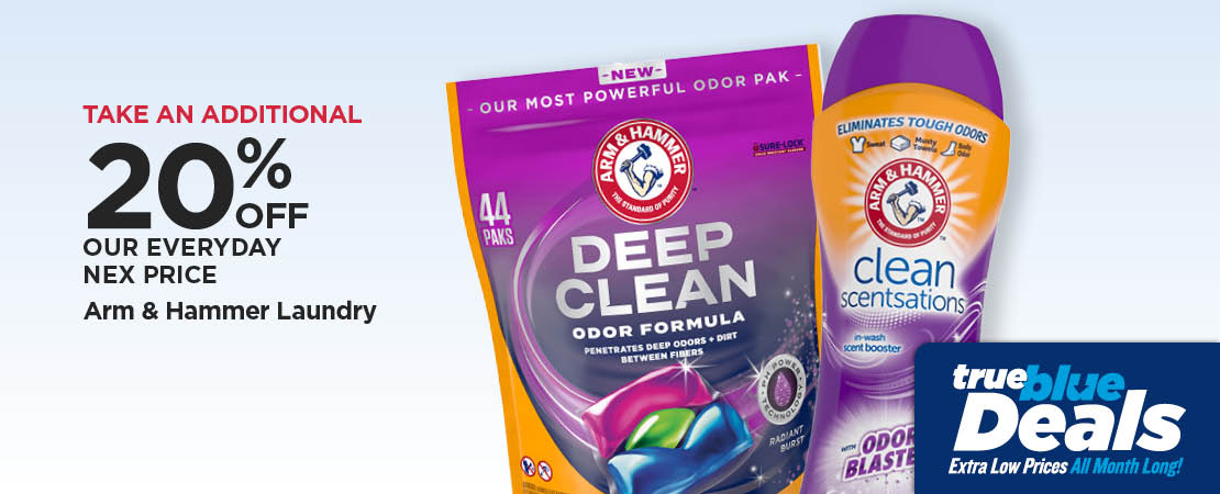 Take An Additional 20% Off Our Everyday NEX Price Arm & Hammer Laundry