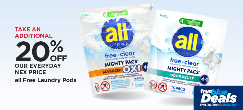 Take An Additional 20% Off Our Everyday NEX Price all Free Laundry Pods