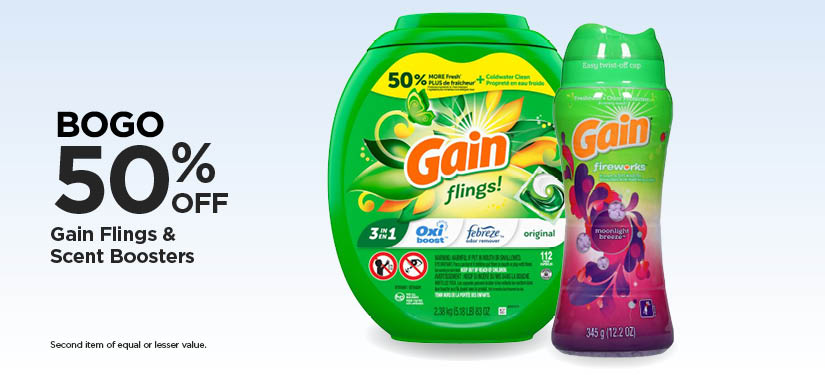 BOGO 50% Gain Flings & Scent Boosters