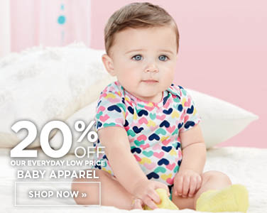 20% off Baby Apparel