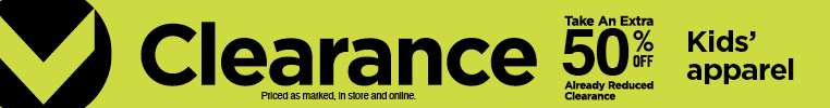 extra 60% Off already reduced clearance kids' apparel