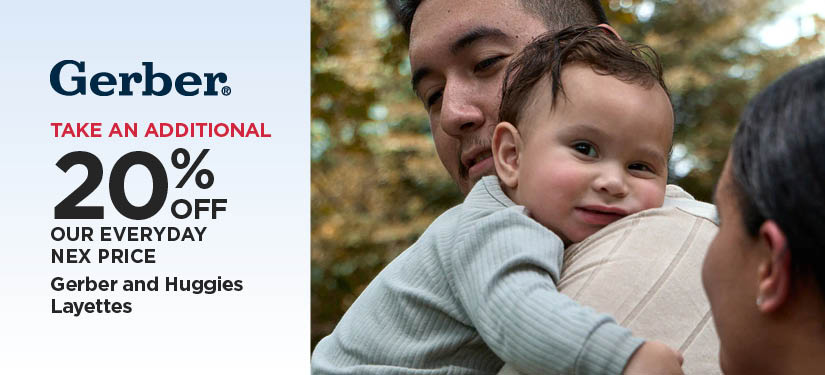 Take An Additional 20% Off Our Everyday NEX Price Gerber and Huggies Layettes