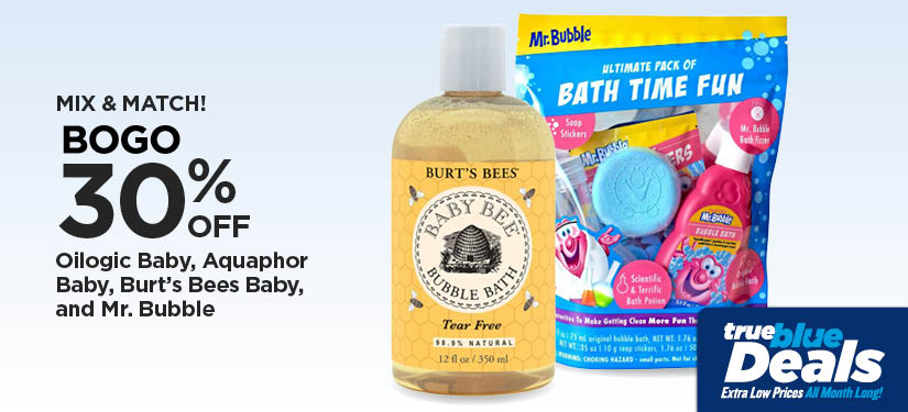 BOGO 30% Mix & Match! Oilogic Baby, Aquaphor Baby, Burt's Bees Baby & Mr. Bubble