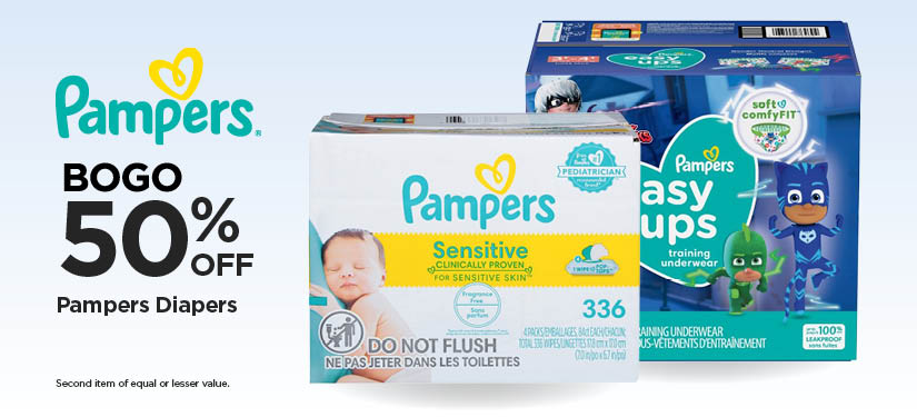 BOGO 50% Pampers