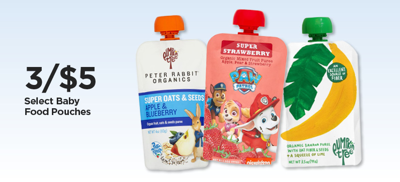 3/$5 Select Baby Food Pouches