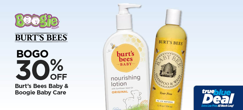 BOGO 30% Burt's Bees Baby & Boogie Baby Care