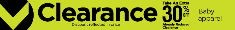 Take an extra 30% off clearance apparel