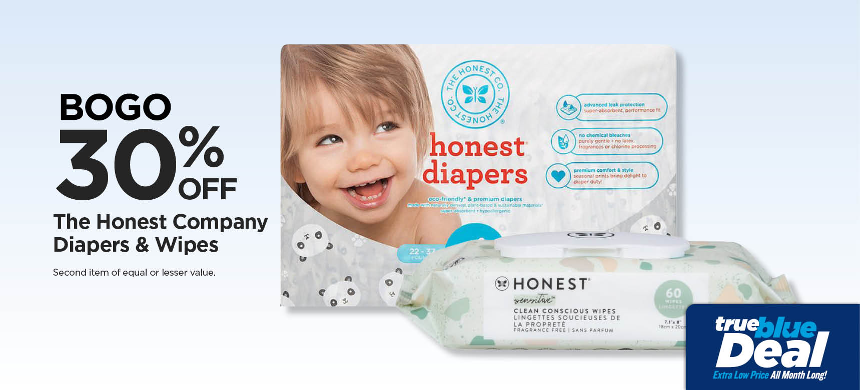 BOGO 30% The Honest Company Diapers & Wipes