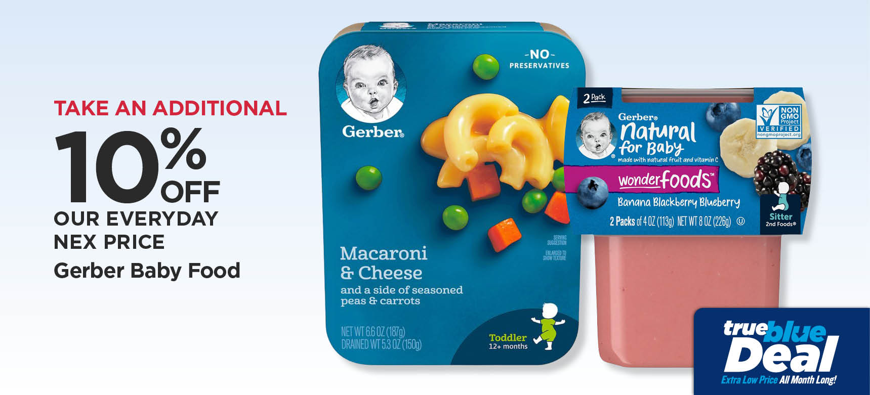 Take An Additional 10% Off Our Everyday NEX Price Gerber Baby Food