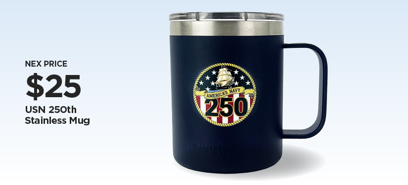 $25 USN 250th Stainless Mug
