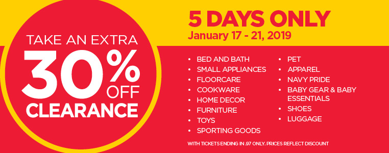 Extra 30% Off Select Clearance